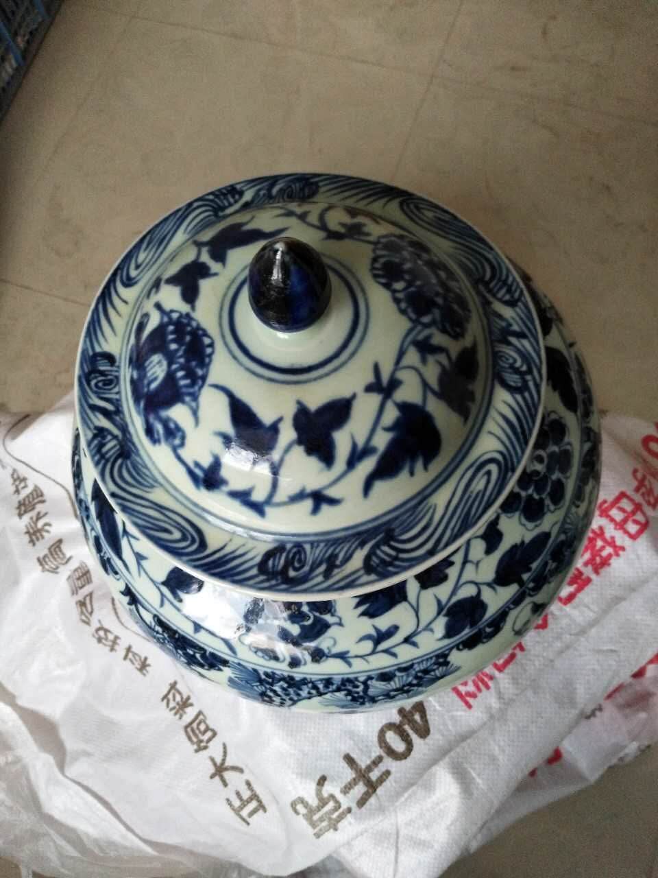 元代青花将军罐10809